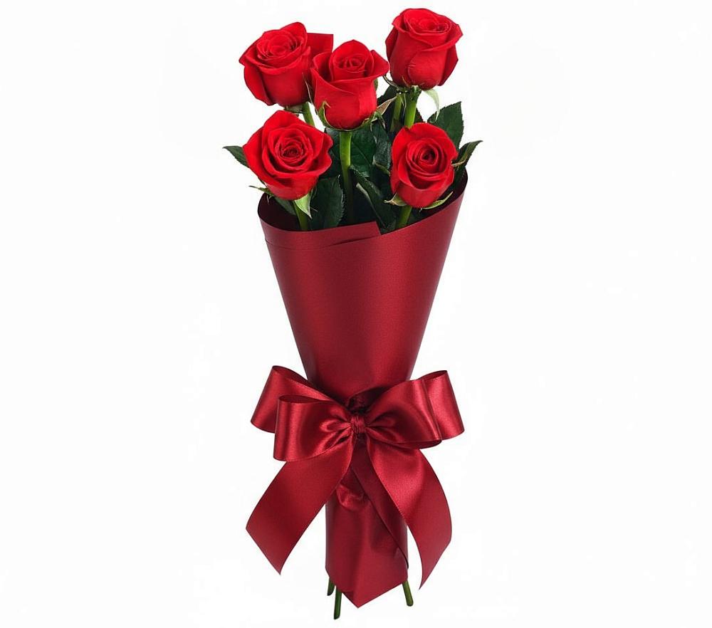 Букет 5 Красных роз Эдлесс Лав в Прогресс