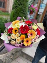 Букет цветов из:  Герберы, Ромашки, Хризантемы, Розы и Подсолнухи #REPLACE_PRED# Прогресс