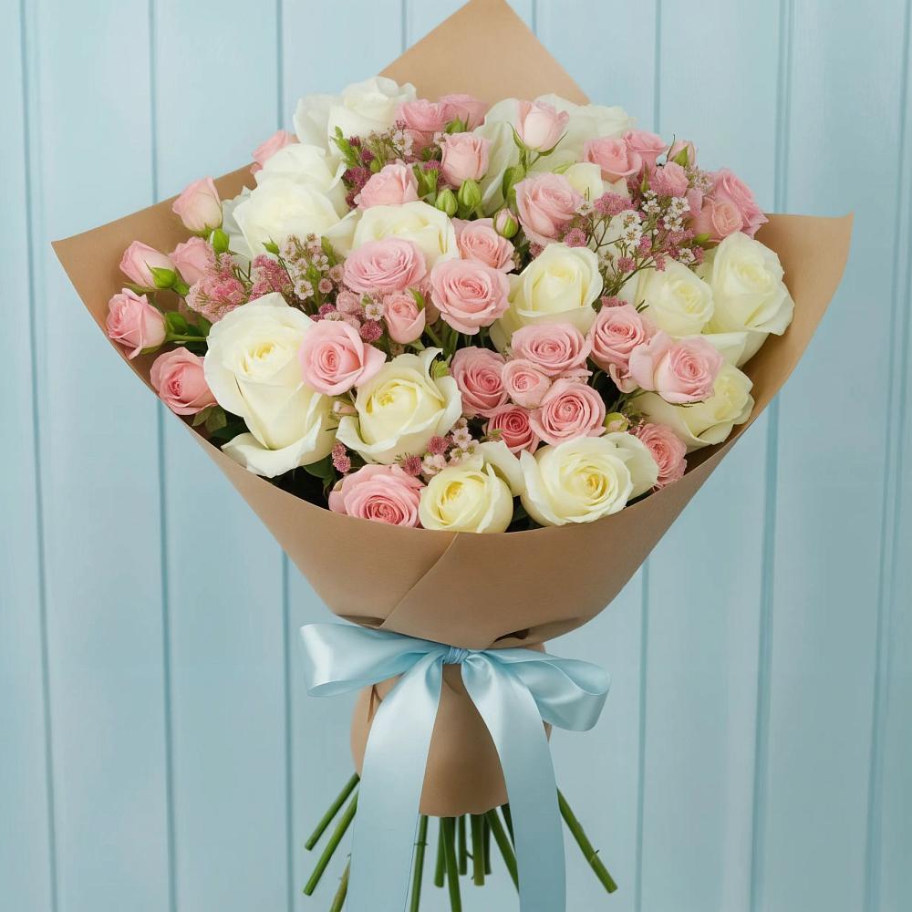 Букет цветов из: Розы в Прогресс