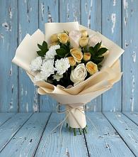 Букет цветов из:  Розы и Хризантемы в Прогресс