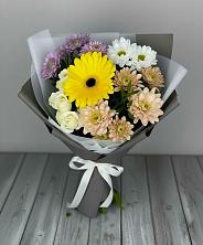 Букет цветов из:  Розы, Герберы и Хризантемы в Прогресс