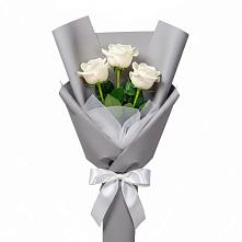 Букет 3 белые розы #REPLACE_PRED# Прогресс