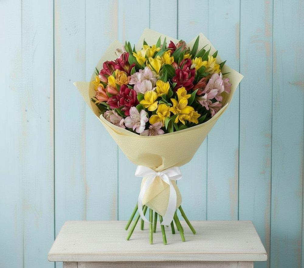 Букет цветов из: Альстромерии в Прогресс