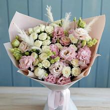 Букет цветов из:  Альстромерии и Розы в Прогресс